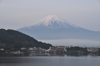 姿を見せてくれた富士山；クリックすると大きな写真になります