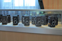 ．旧北海道庁函館支庁 写真機器の展示；クリックすると大きな写真になります