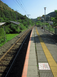 JR飯田線 湯谷温泉駅；クリックすると大きな写真になります