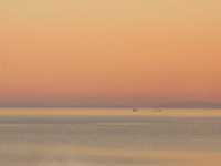エーゲ海の夕映え；クリックすると大きな写真になります