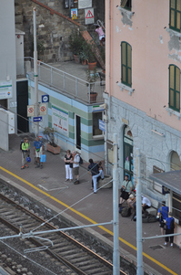 上から見たリオマッジョーレ駅；クリックすると大きな写真になります