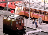 停車中のスイス国鉄 Be 4/6 電気機関車；クリックすると大きな写真になります。