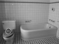 ベーリック・ホール　令息寝室の浴室；クリックすると大きな写真になります。